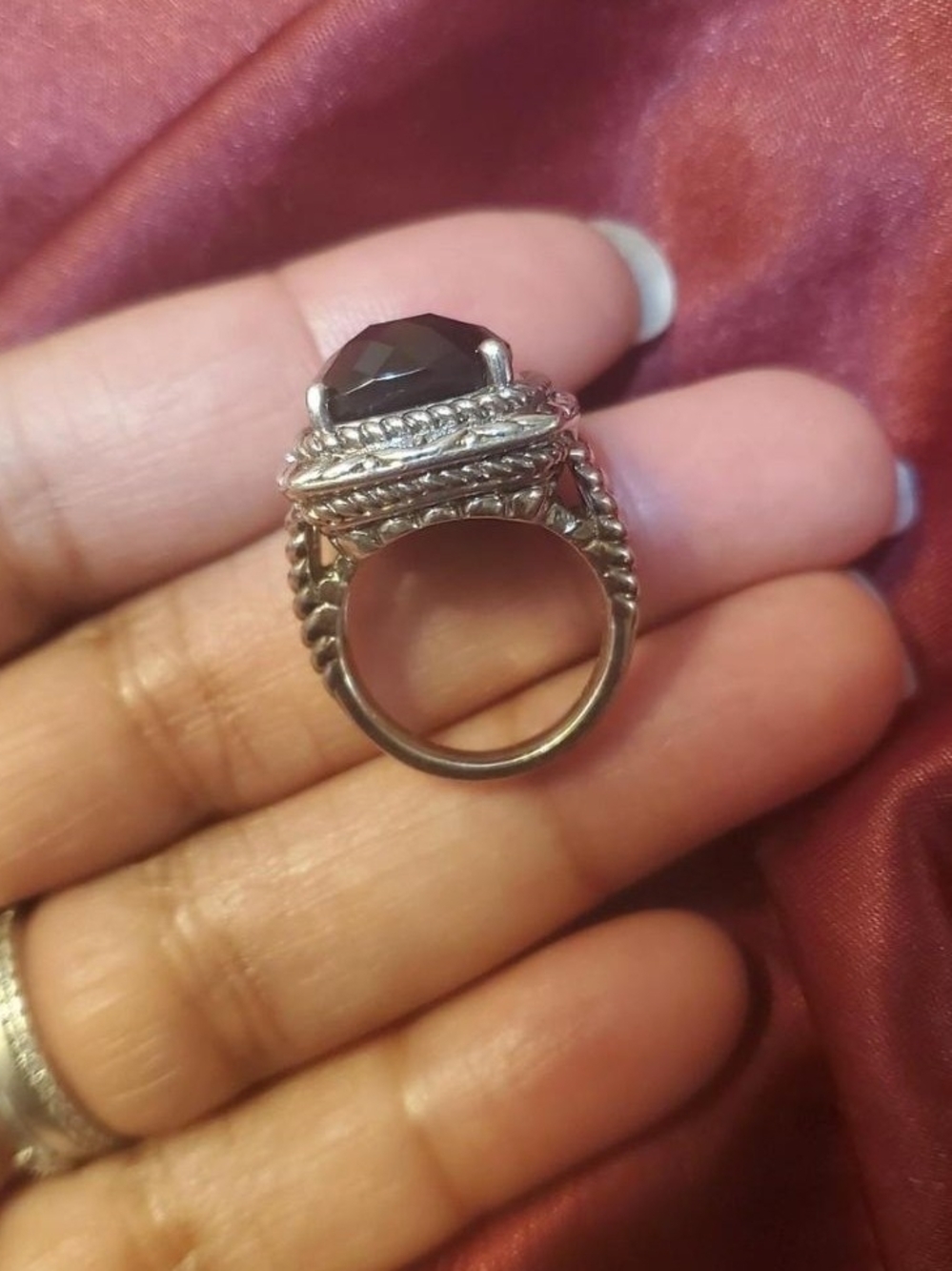 Sterling Silver Black Onyx Statement Ring